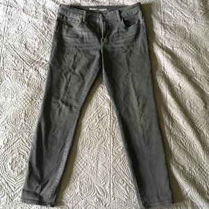 Old Navy Grey Fleece-Lined Rockstar Jeans